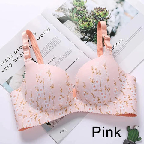 SILKIFY PRINTED COMBO OF 5 BRA  IMPORTED
